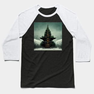 Mountain Pagoda - Fantasy Scapes Baseball T-Shirt